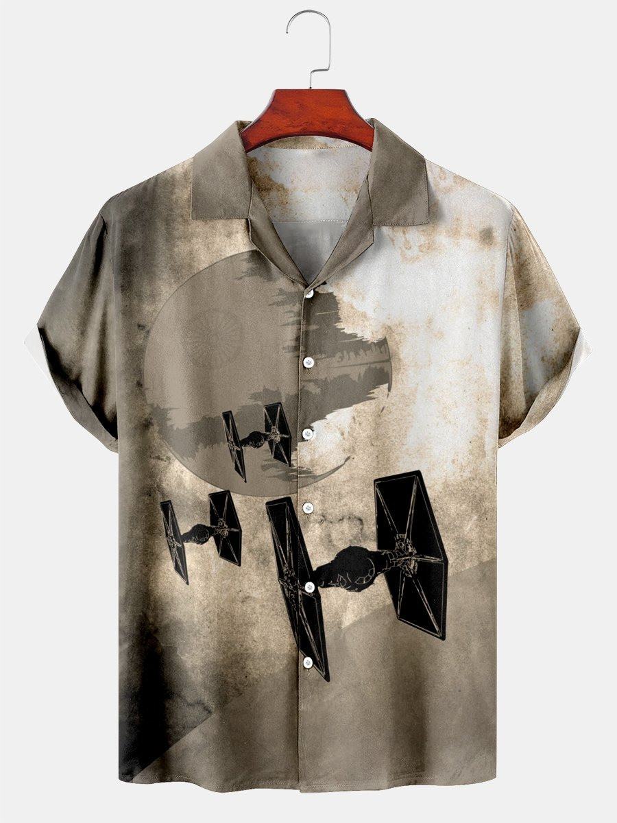 Planet Star Wars Hawaiian Shirt Mens Unique Gifts For Star Wars Fans For Him-1