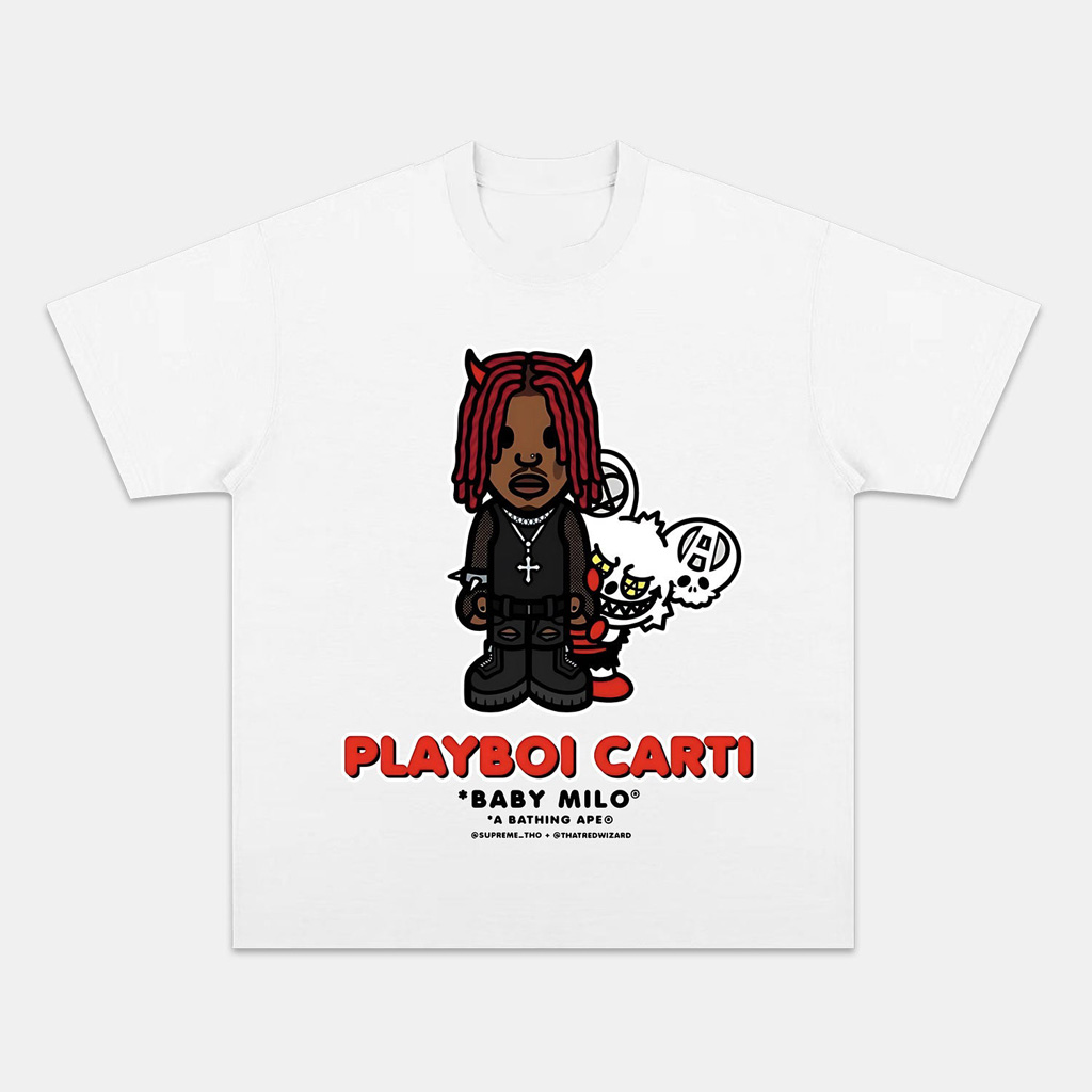 Playboi Carti 11 7 Graphic T-Shirt White Fan Merch Christmas Gifts For Rapper Fan-1