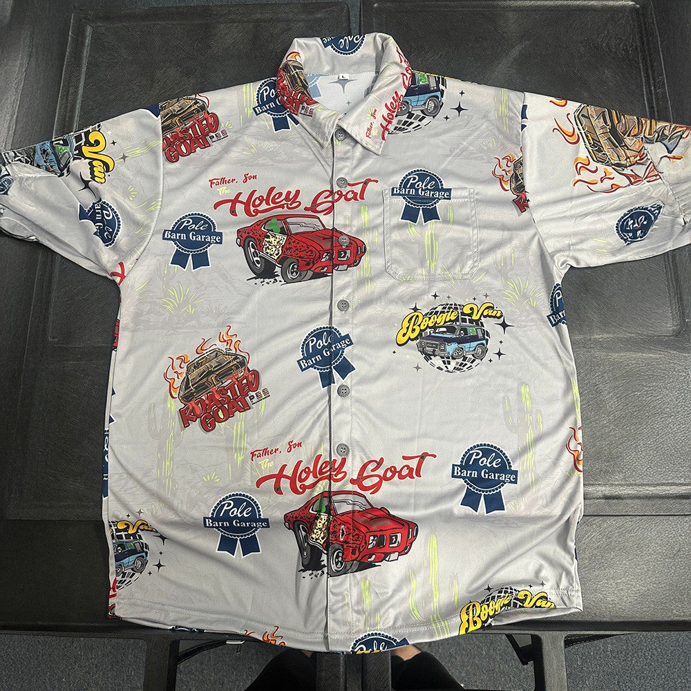 Pole Barn Garage Merch Pole Barn Garage Hawaiian Shirt PBG Merch Good Fathers Day Gifts-1