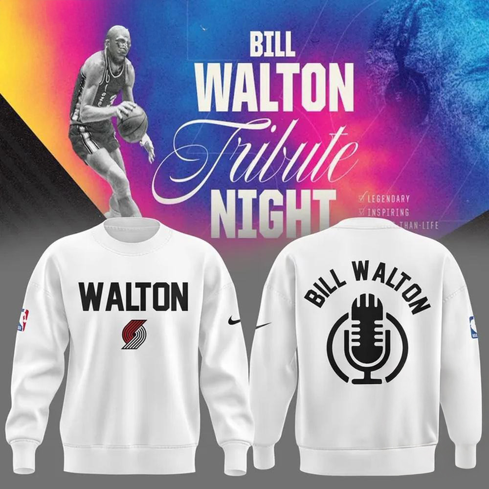Portland Trail Blazers Special New Bill Walton Tribute 2025 Sweatshirt Gifts For Basketball Fans-1