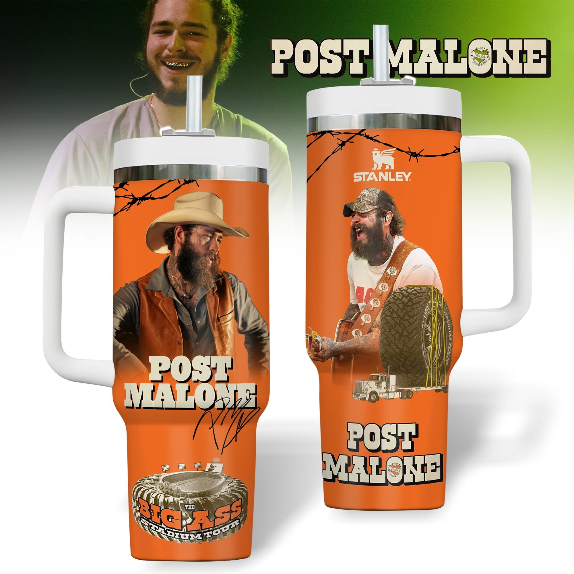 Post Malone Big Ass Stadium Tour Merch 2025 Tumbler Concert Fan Gear Merchandise-1