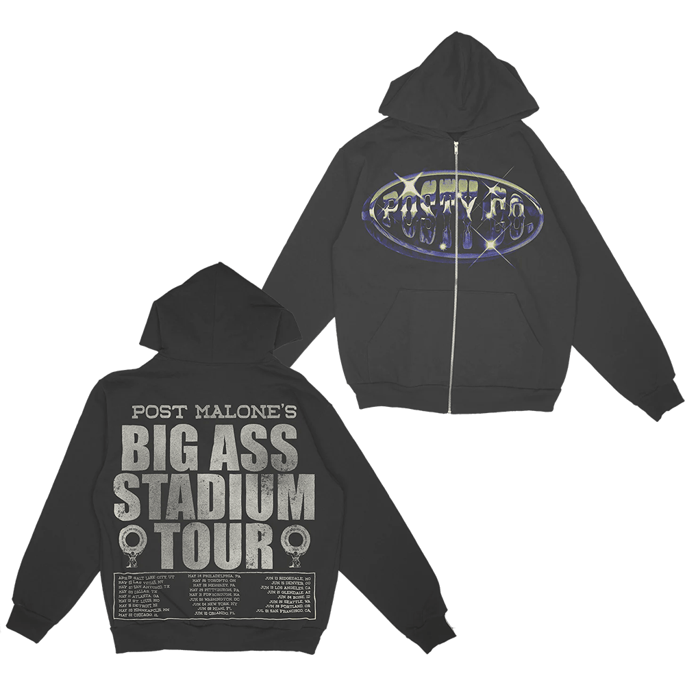 Post Malone Big Ass Stadium Tour Merch Big Ass Stadium Tour Zip Hoodie Post Malone Tour Merch 2025-1
