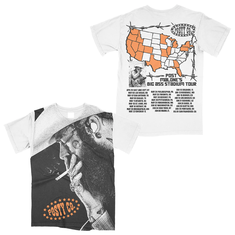 Post Malone Big Ass Stadium Tour Merch T-Shirt Post Malone Tour Merch 2025 Father's Day Gifts-1