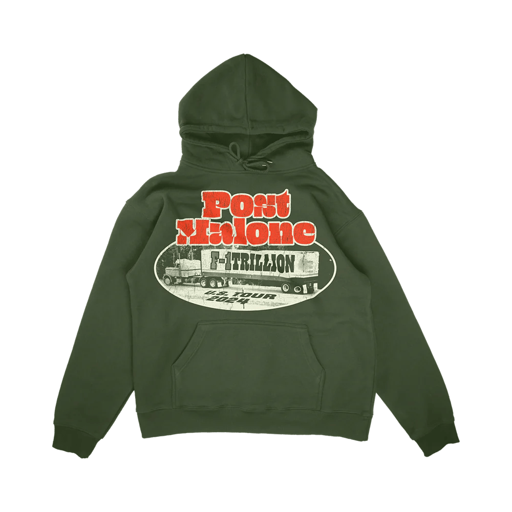 Post Malone Merch F 1 Trillion Green Tour Hoodie Perfect Father's Day Gifts Gifts For Besties-1 Post Malone Merch F 1 Trillion Green Tour Hoodie Perfect Father's Day Gifts Gifts For Besties-1
