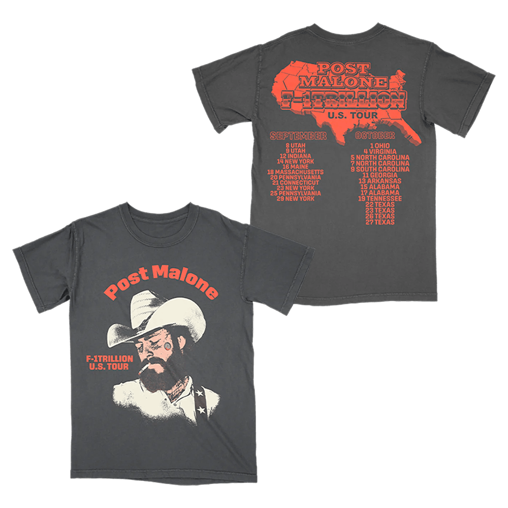 Post Malone Merch F 1 Trillion Outlaw Tour T-Shirt Fathers Day Gifts For Husband Gifts For BFF-1
