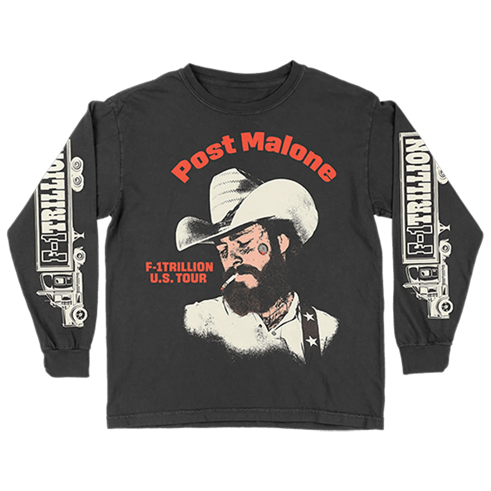 Post Malone Merch F1 Trillion Tour Long Sleeve Best Father's Day Gifts For Dad Gifts For BFF-1