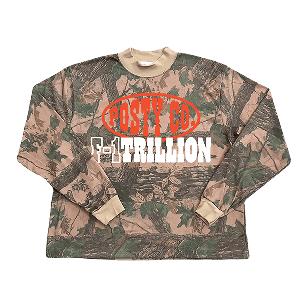 Post Malone Merch Post Malone F 1 Trillion Camo Long Sleeve Stepdad Gifts For Father's Day-1