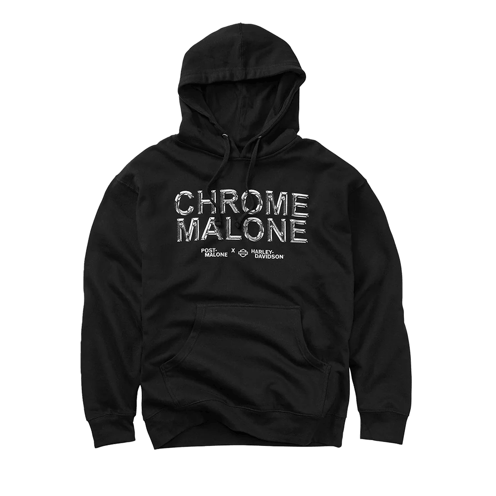 Post Malone Tour Merch 2025 Post Malone x H-D Chrome Malone Hoodie First Fathers Day Gift Ideas-1