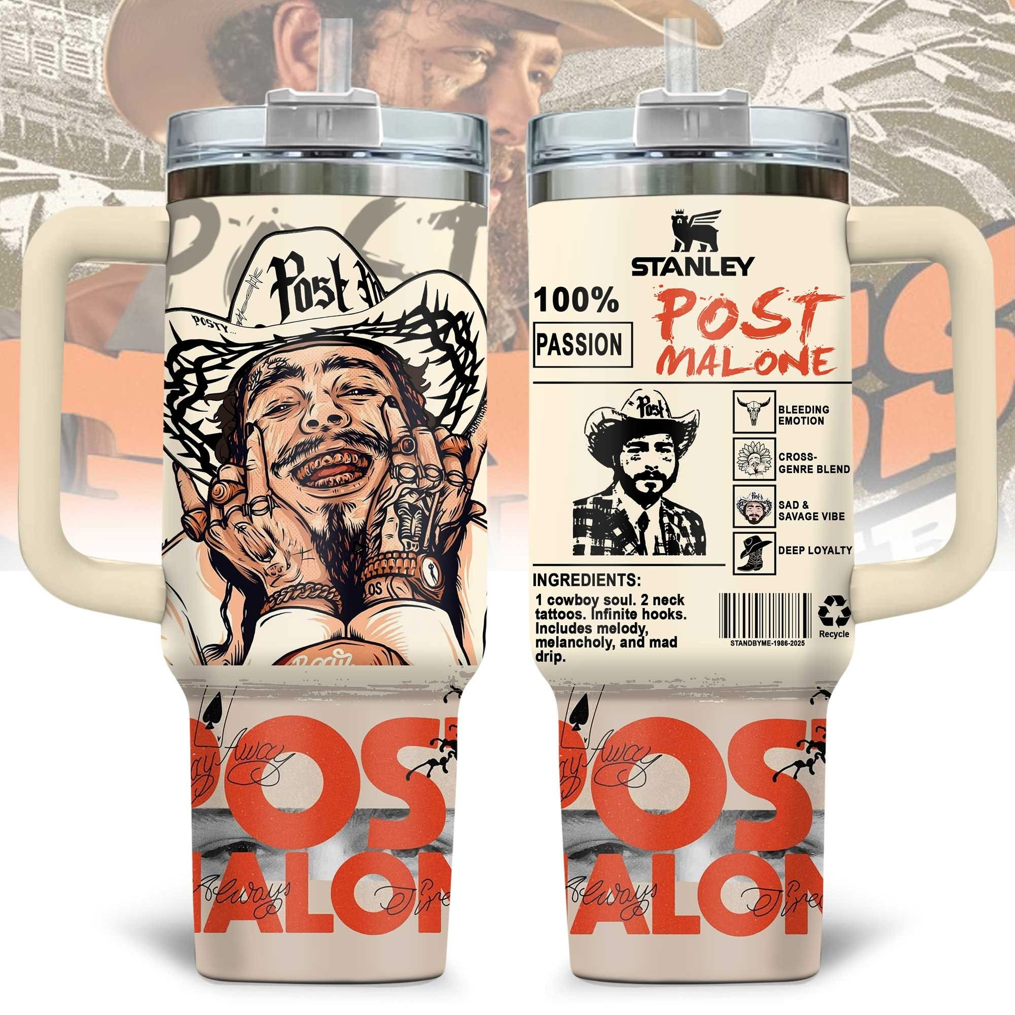 Post Malone Tumbler Merchandise Themed Gifts For Post Malone Fans For Her-1