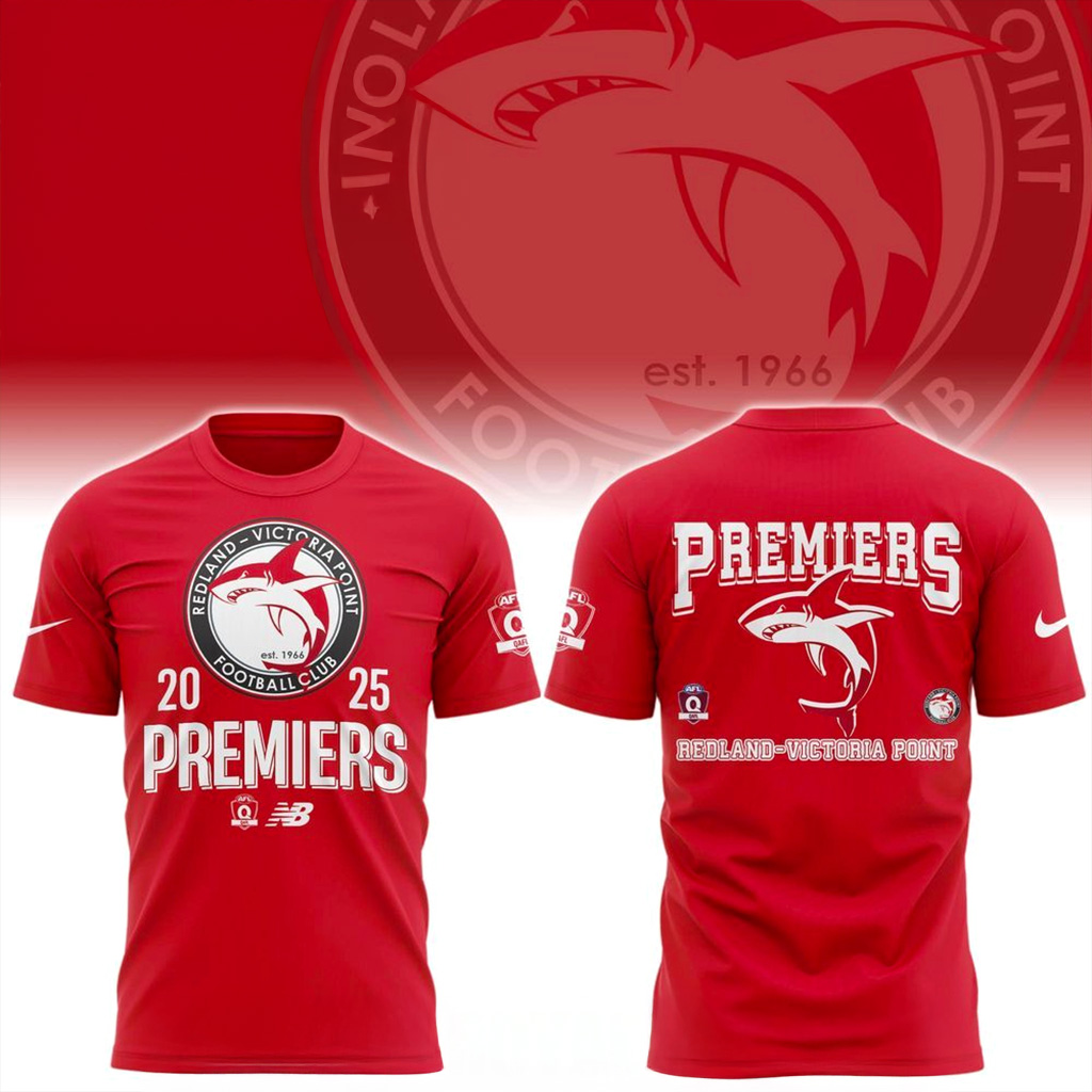 QAFL Redland Victoria Point Premiers 2025 T-Shirt Fan Merch Best Gift For Friend-1
