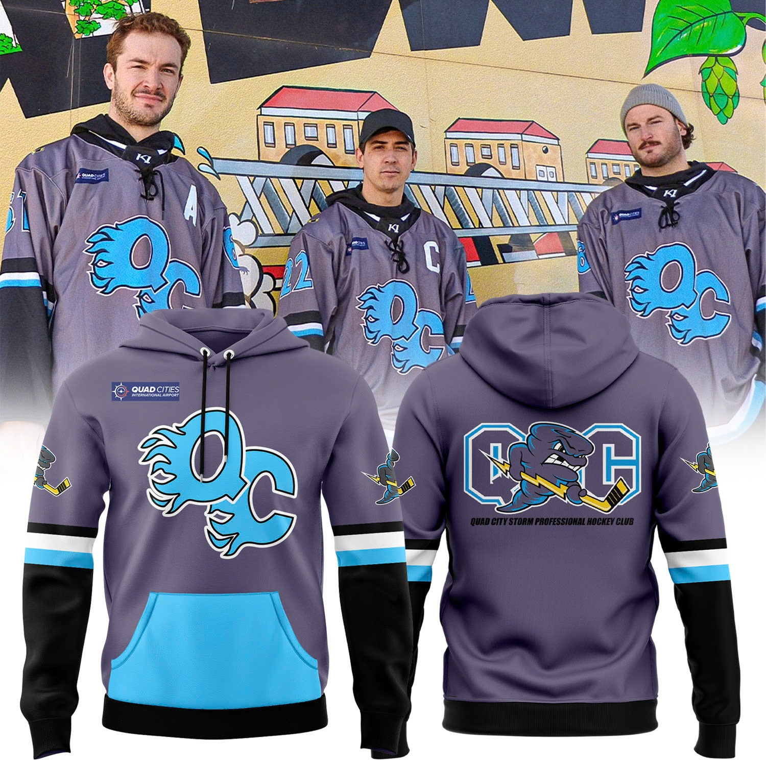 Quad City Storm Professional Hockey Club Hoodie Fan Merch Ice Hockey Lover Gift Ideas-1 Quad City Storm Professional Hockey Club Hoodie Fan Merch Ice Hockey Lover Gift Ideas-1