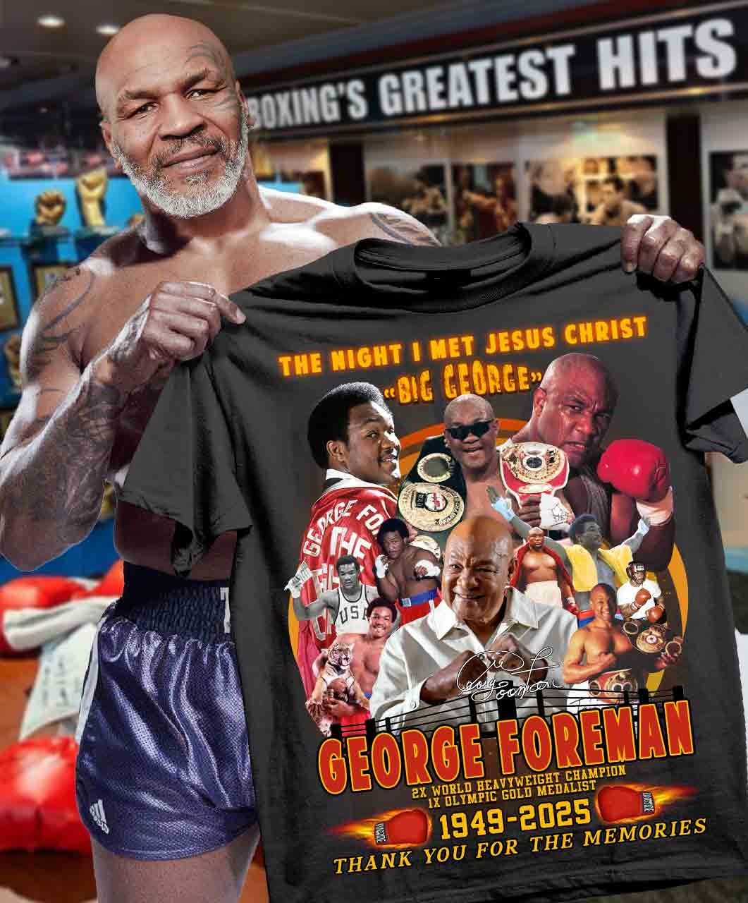 RIP Big George Foreman 1949 2025 T-Shirt Thank You For The Memories Gifts For Fans-1