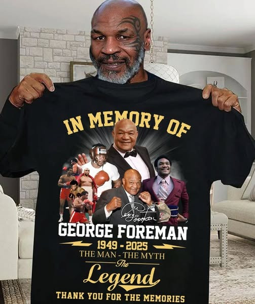 RIP In Memory Of Big George Foreman T-Shirt The Man The Myth The Legend Thank You Memories-1