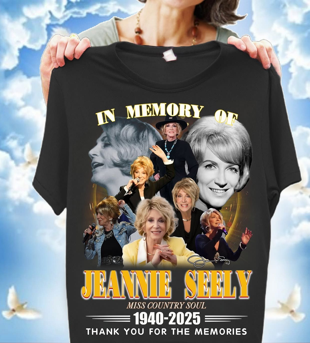 RIP In Memory Of Jeannie Seely Thank You For The Memories Shirt Miss Country Soul Fan Gifts-1