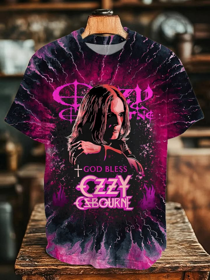 RIP In Memory Of Ozzy Osbourne Tie Dye T-Shirt God Bless Ozzy Black Sabbath Rock Fan Merch-1