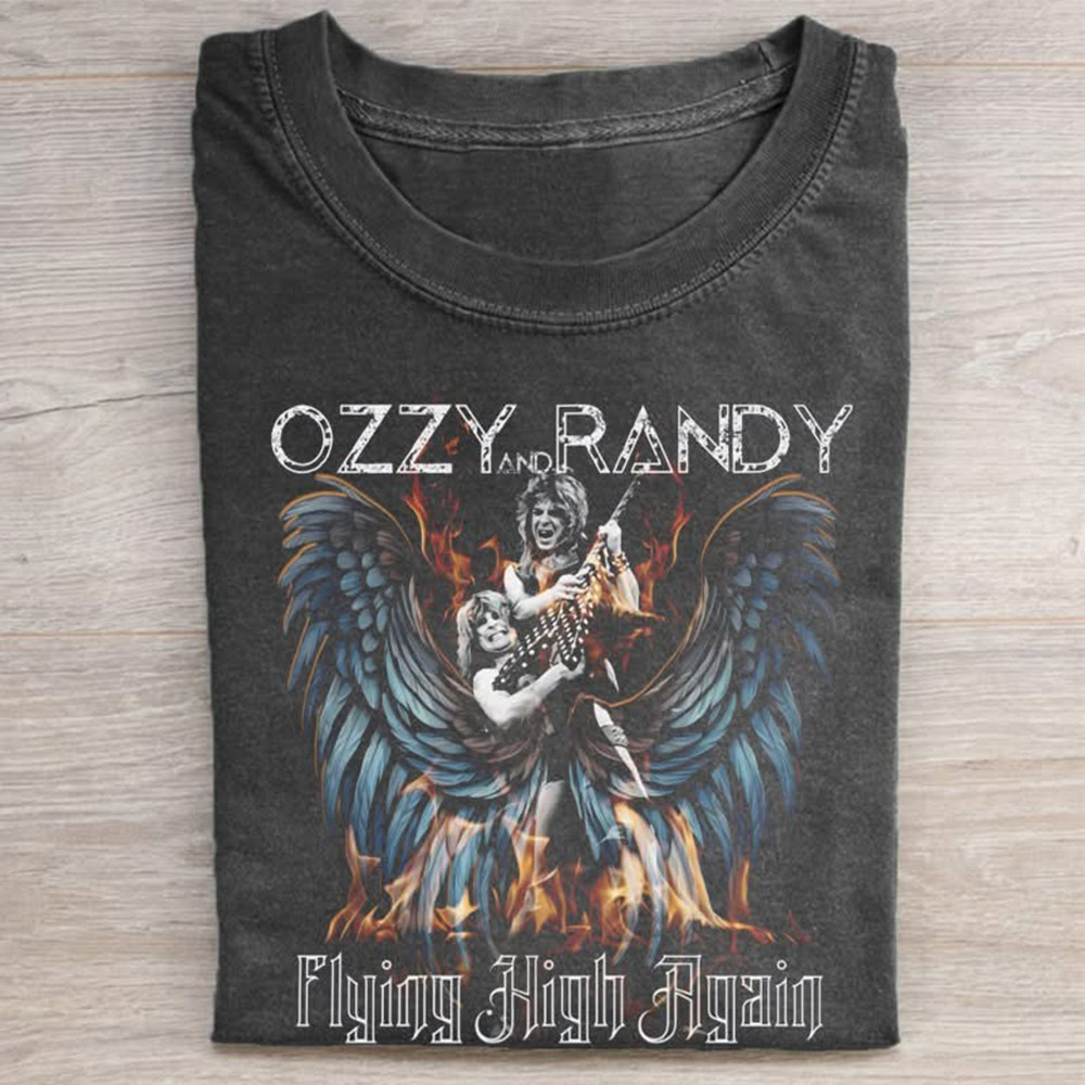 RIP Ozzy And Randy Flying High Again T-Shirt Retro Style Gothic Metal Legend Rock Fan Gifts-1 RIP Ozzy And Randy Flying High Again T-Shirt Retro Style Gothic Metal Legend Rock Fan Gifts-1
