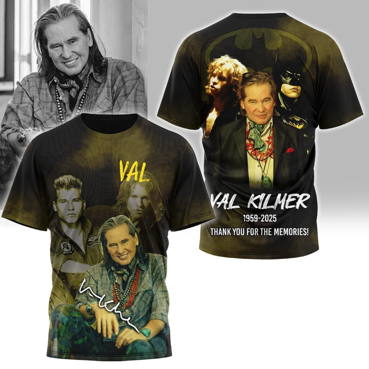 RIP Val Kilmer Thank You For The Memories Shirt Rest In Peace Val Kilmer T-Shirt Fan Gifts-1
