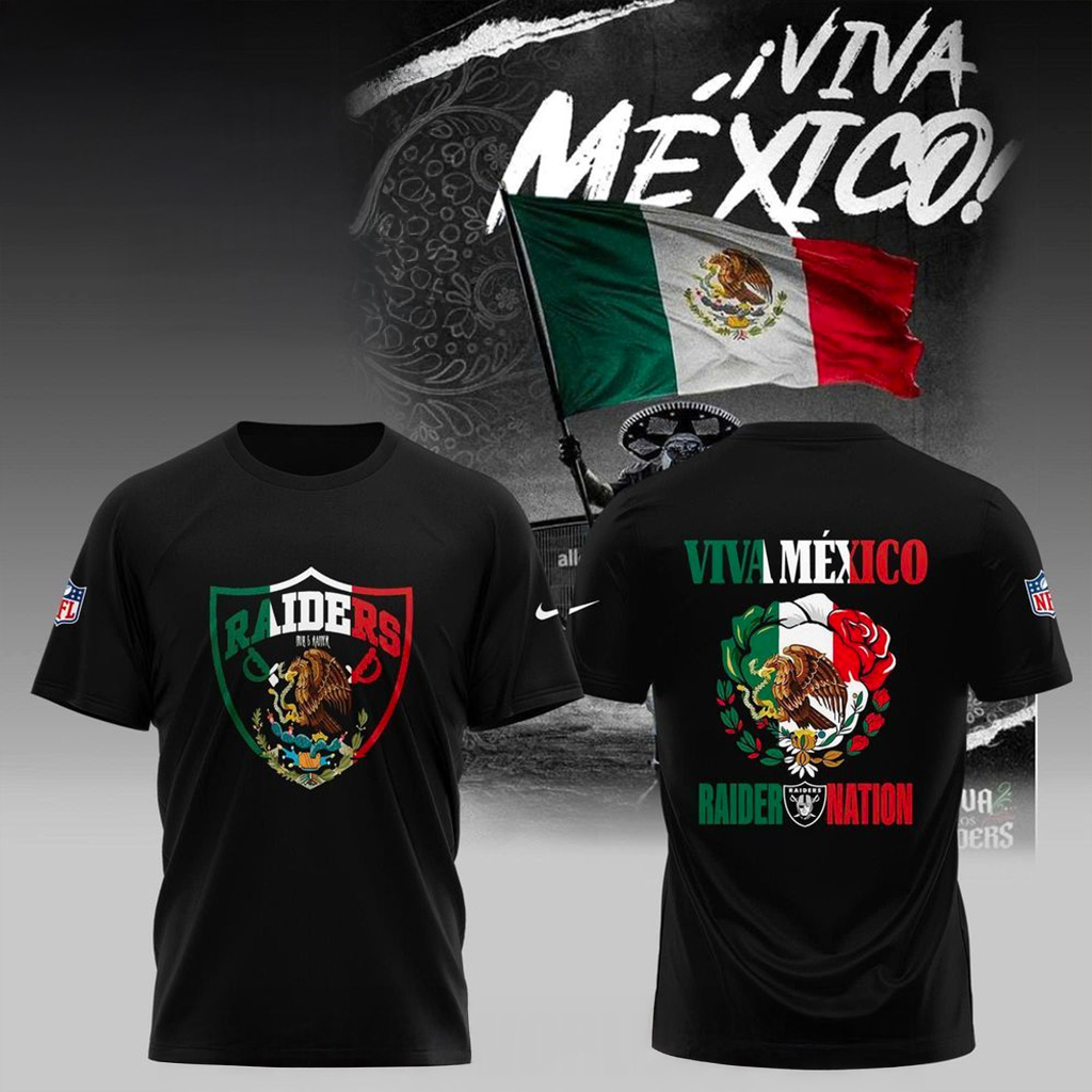 Raiders Mexican Pride X Raider Nation T-Shirt Raiders Merch Football Related Gifts-1 Raiders Mexican Pride X Raider Nation T-Shirt Raiders Merch Football Related Gifts-1