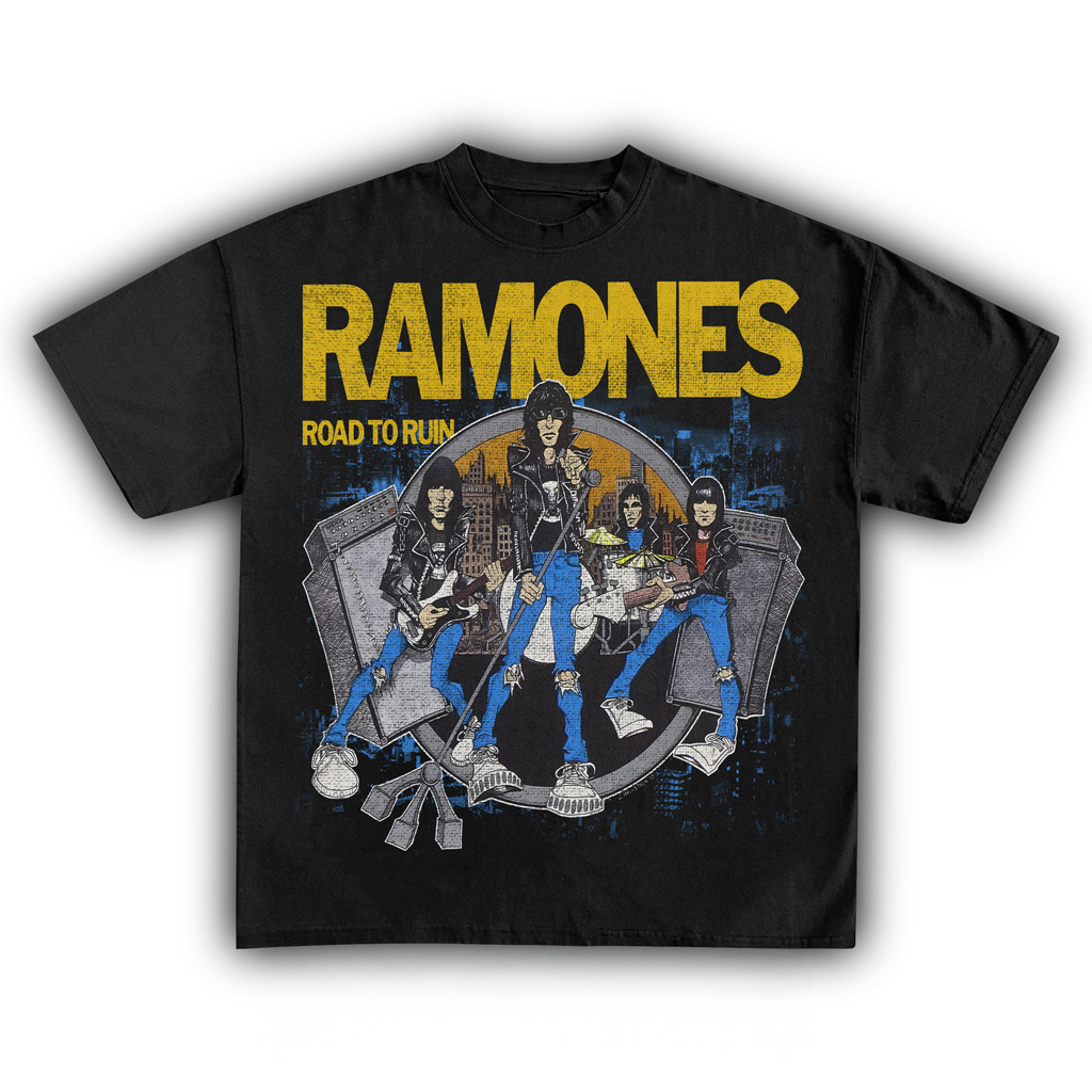 Ramones Road To Ruin Vintage T-Shirt Ramones Merch Presents For Rock Band Fans-1