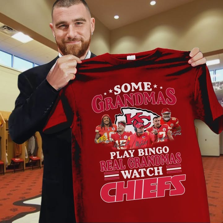 Real Grandmas Watch Chiefs T-Shirt Kansas City Chiefs Merch Great Gift Ideas For Grandma-1