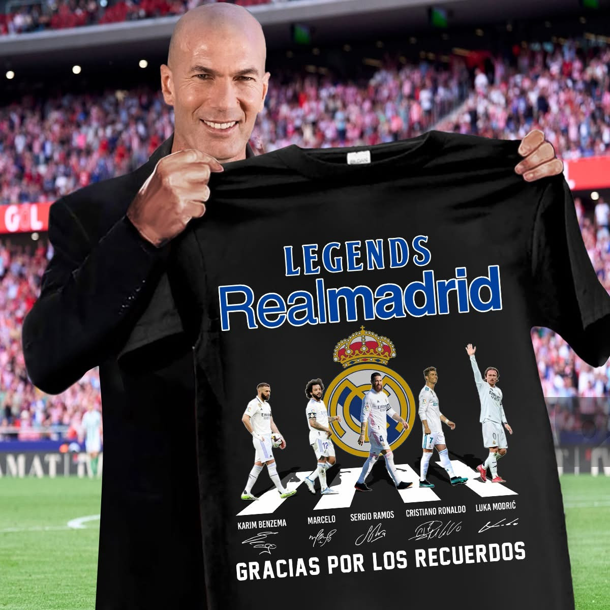 Real Madrid Legends T-Shirt Thank You For The Classy Memories Signature Fan Gifts-1