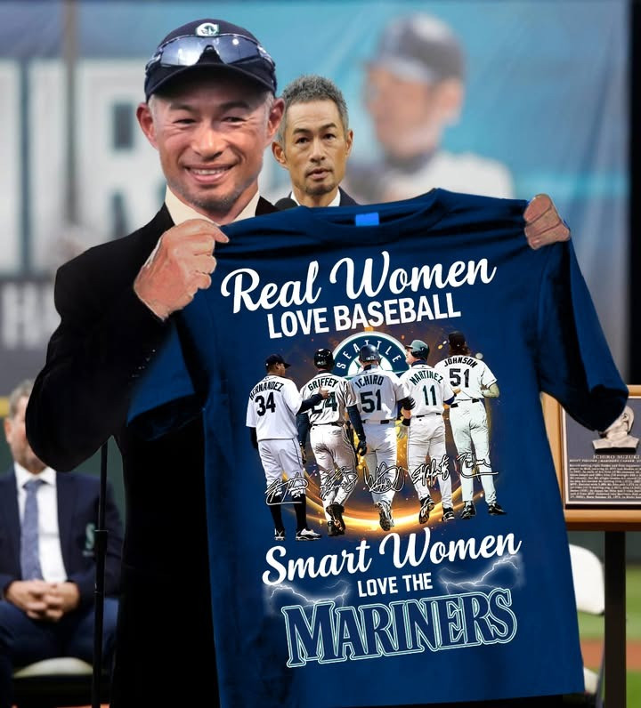 Real Women Love Baseball Smart Love The Mariners Shirt Seattle Mariners Fan Gifts for Her-1