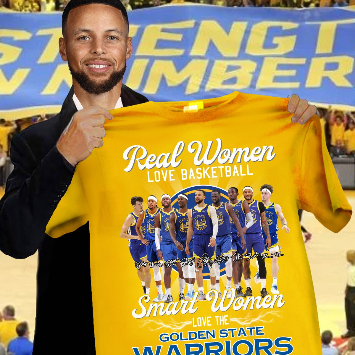 Real Women Love Basketball Smart Love Golden State Warriors Shirt Awesome Gifts For Her-1