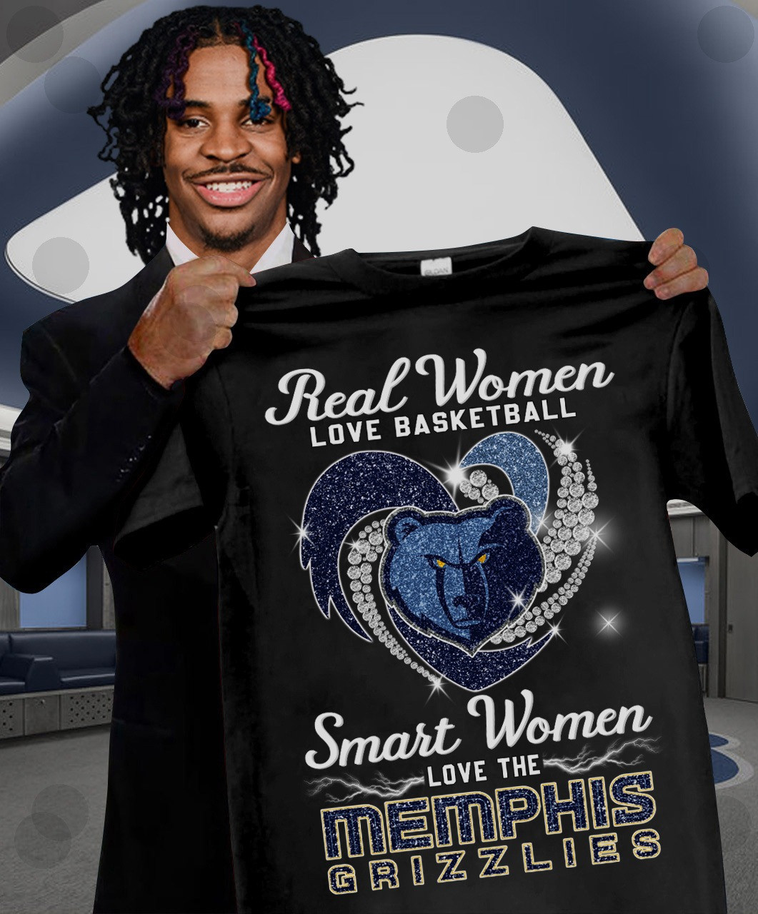 Real Women Love Basketball Smart Love Memphis Grizzlies Shirt Basketball Fan Gift Ideas-1