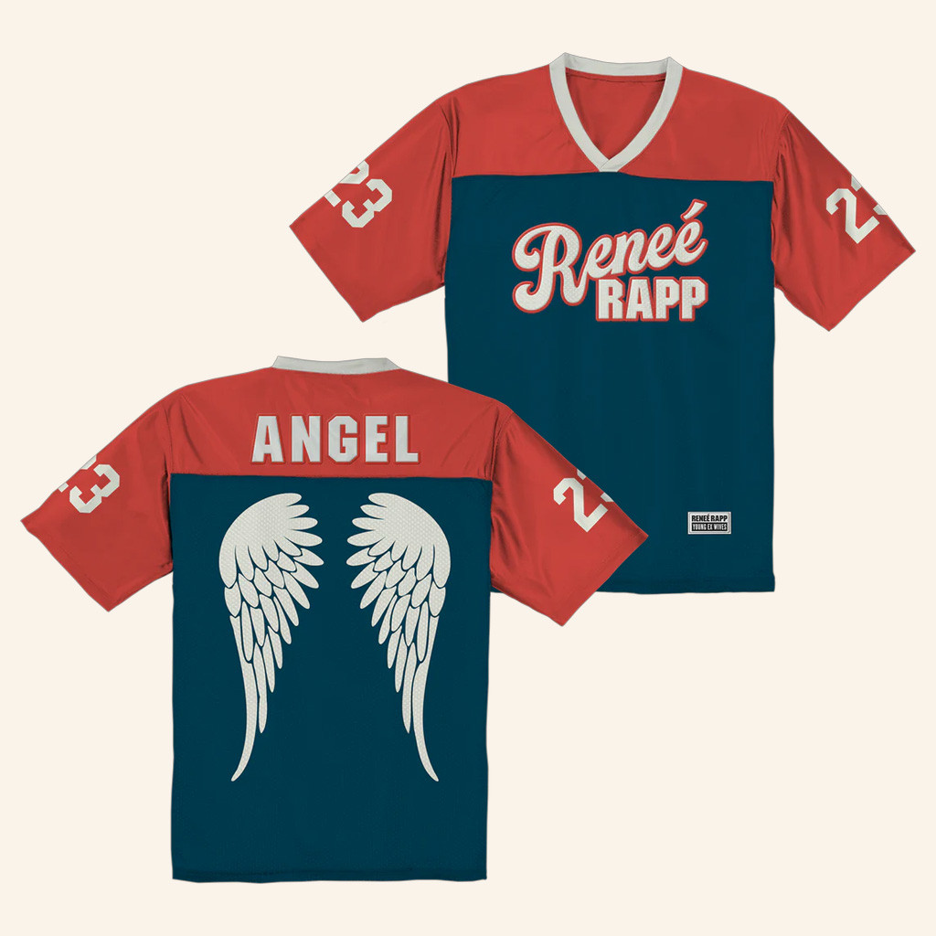 Renee Rapp Merch Angel Football Jersey Christmas Gifts For Boyfriend-1 Renee Rapp Merch Angel Football Jersey Christmas Gifts For Boyfriend-1