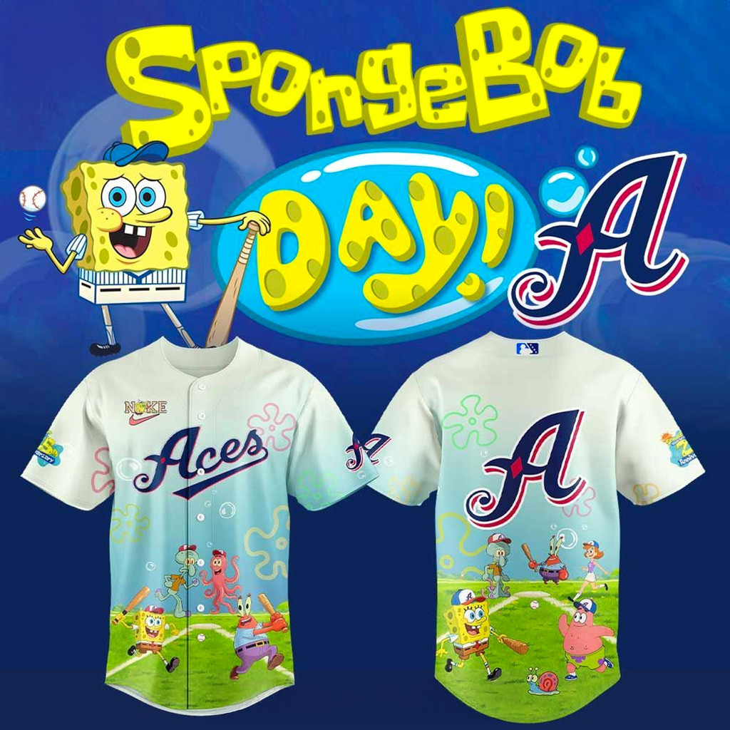 Reno Aces SpongeBob Day Jersey Reno Aces Merch Baseball Lover Gift Ideas For Her-1