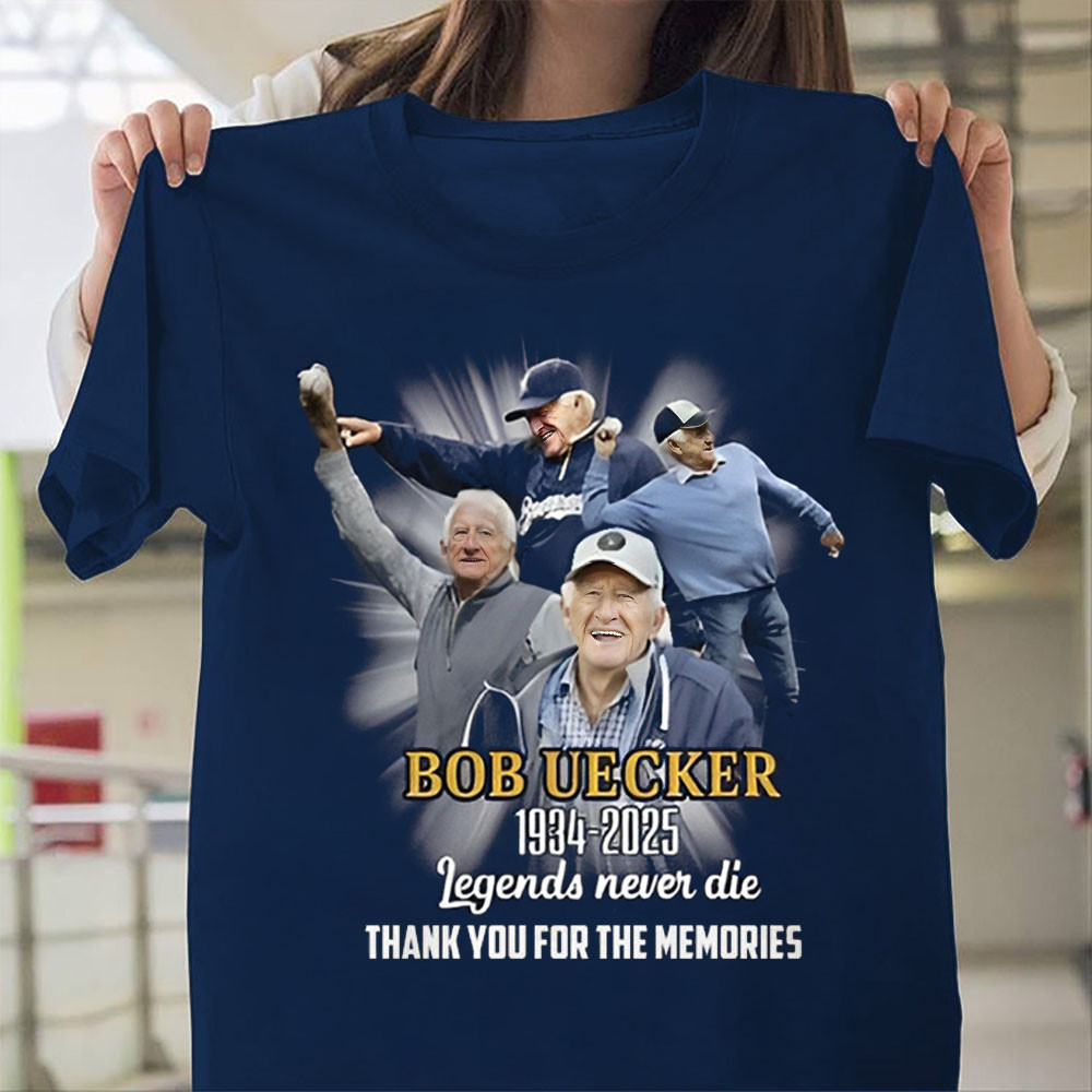 Rest In Peace Bob Uecker In Memory Shirt 1934 2025 Mr. Baseball Milwaukee Brewers Wall Of Honor-1
