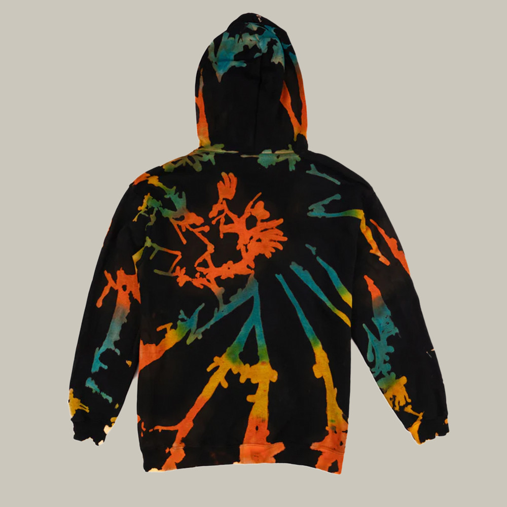 Rexy Clothing Bleach Spiral Hoodie Fire Tie Dye Urban Clothing Brands Gifts For Him-1