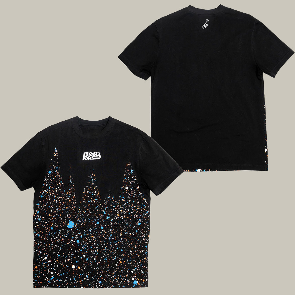 Rexy Merch T-Shirt Explosion Tee Shirt Black Stripe Abstract Rexy Clothing Gifts-1