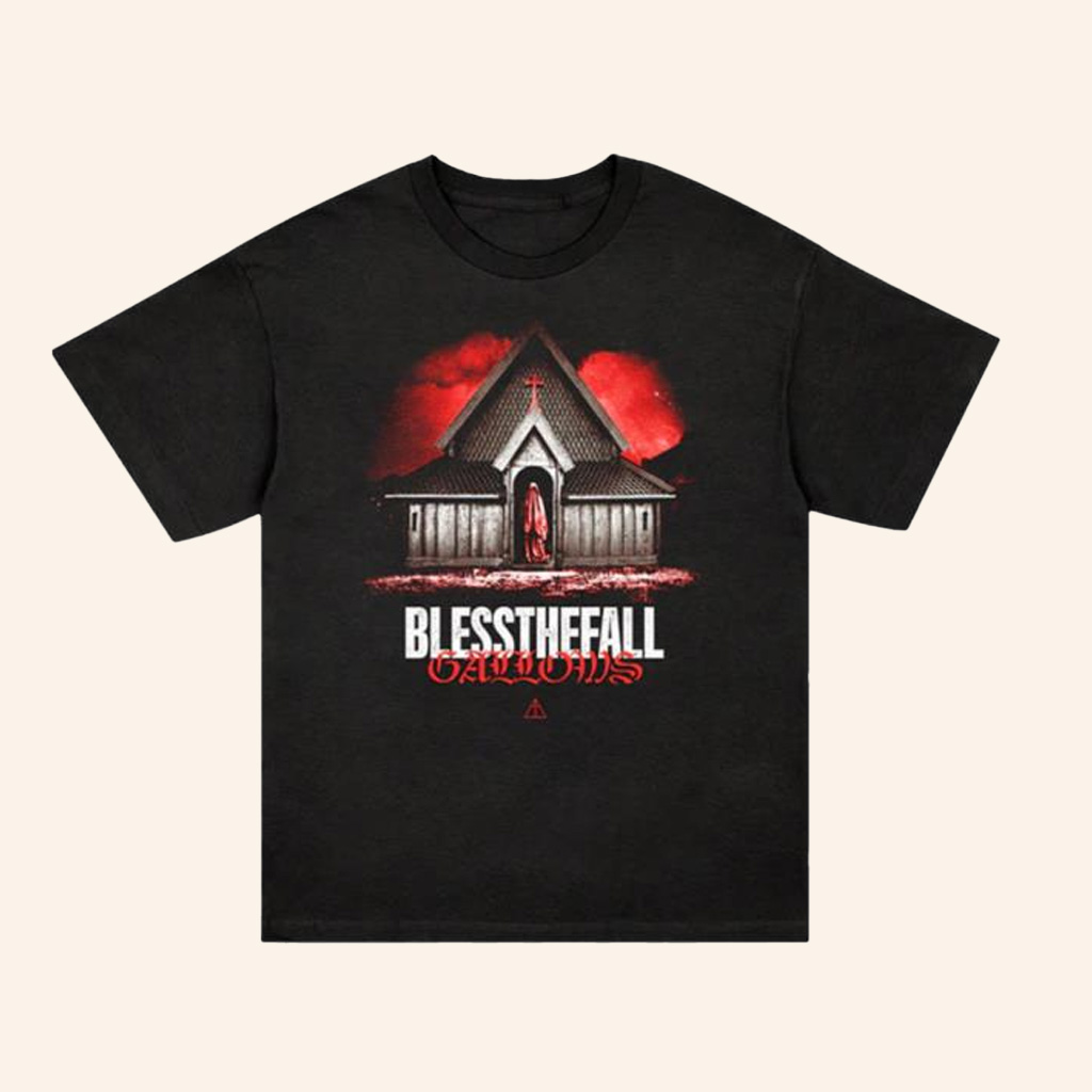 Rise Records Merch Blessthefall Gallows Album Art Black T-Shirt Gifts For Fans-1