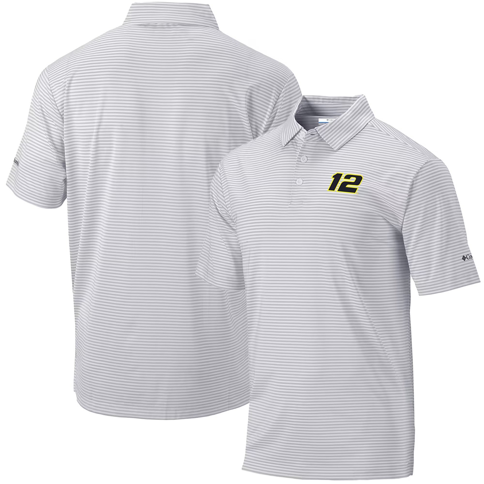 Ryan Blaney Merch Columbia Gray Ryan Blaney Polo Shirt Good Gifts For Dads Gifts For BFF-1