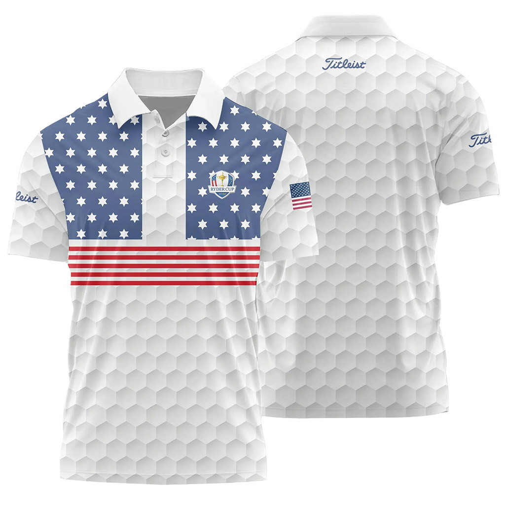Ryder Cup Merch 2025 Titleist Ryder Cup USA Polo Shirt Father's Day Golf Gift Ideas-1