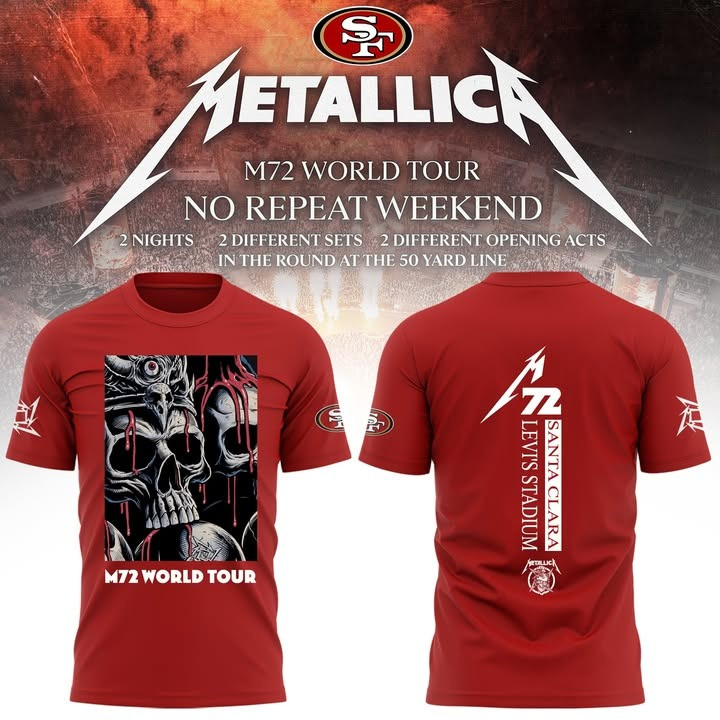 SF Giants Metallica 2025 Santa Clara M72 World Tour Shirt Levi's Stadium Merch Cool Gifts-1
