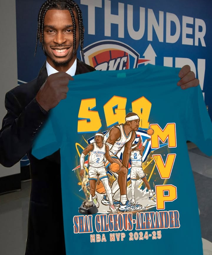 SGA Shai Gilgeous-Alexander NBA MVP 2024 2025 T-Shirt Oklahoma City OKC Thunder Fan merch-1