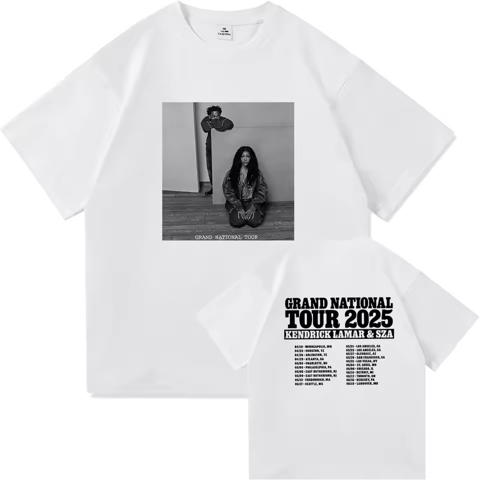 SZA And Kendrick Lamar Tour Merch T-Shirt Grand National Tour 2025 GNX Tour Merch-1