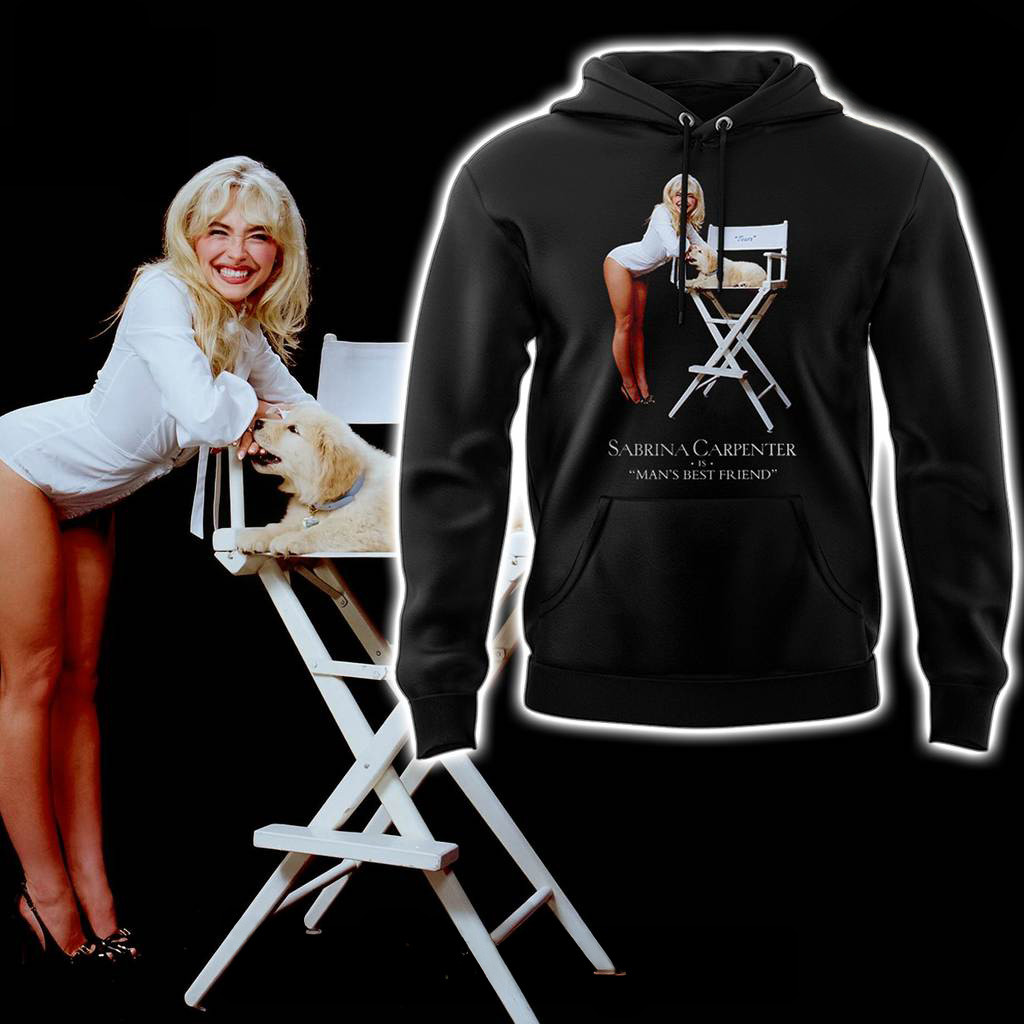 Sabrina Carpenter Man's Best Friend Special Black Hoodie Christmas Presents For Music Lovers-1