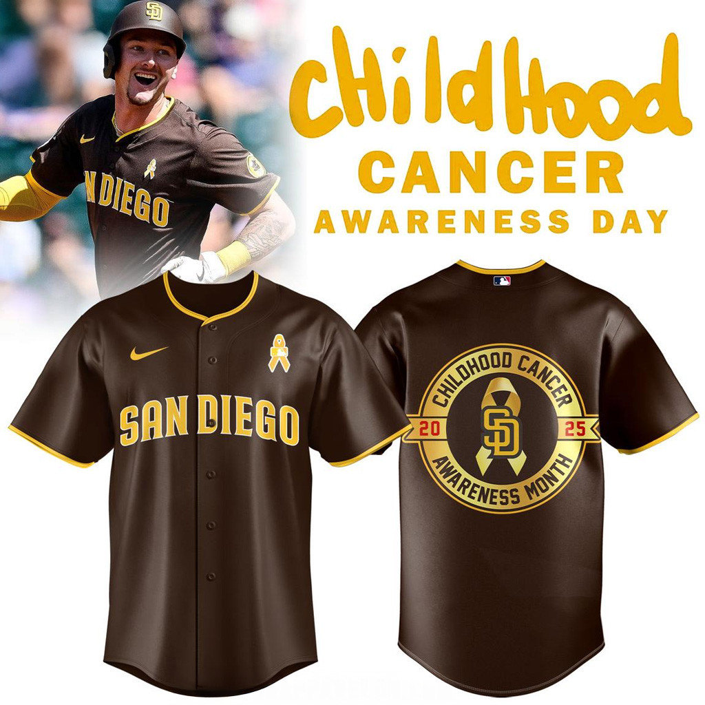 San Diego Padres Childhood Cancer Awareness Jersey Padres Merch Baseball Lover Gift Ideas-1
