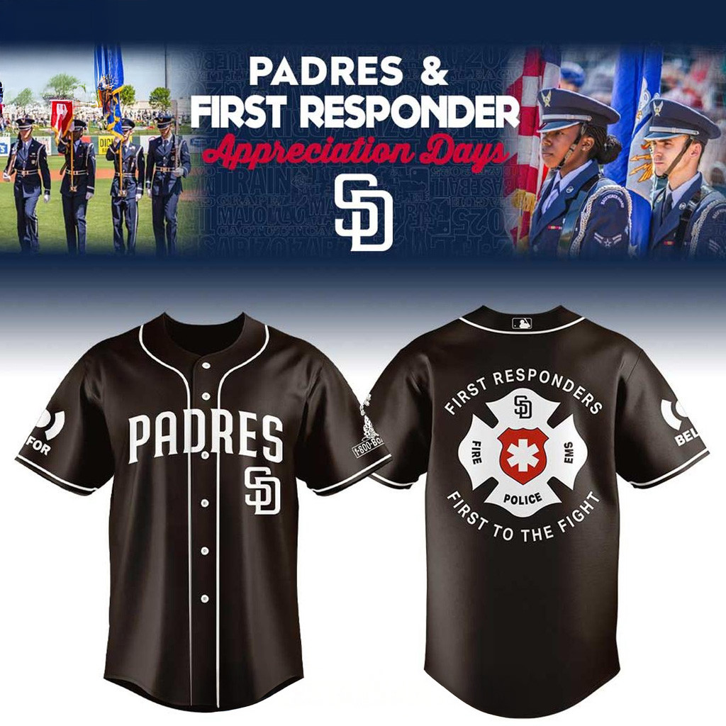 San Diego Padres First Responders Day Jersey Padres Merch Gift Ideas For Baseball Fans-1