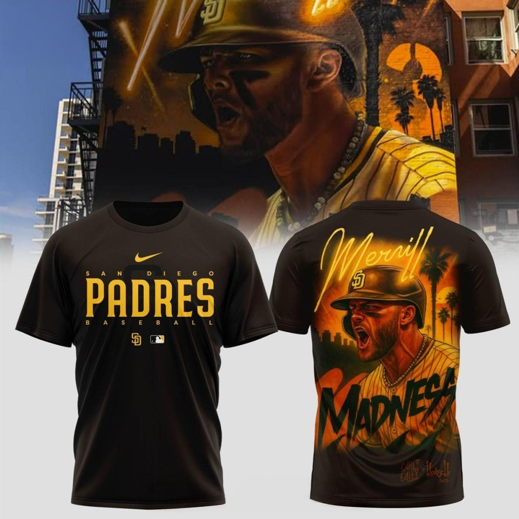 San Diego Padres Merrill Madness T-Shirt Padres Merch Merrill Madness Merch Gift For Him-1