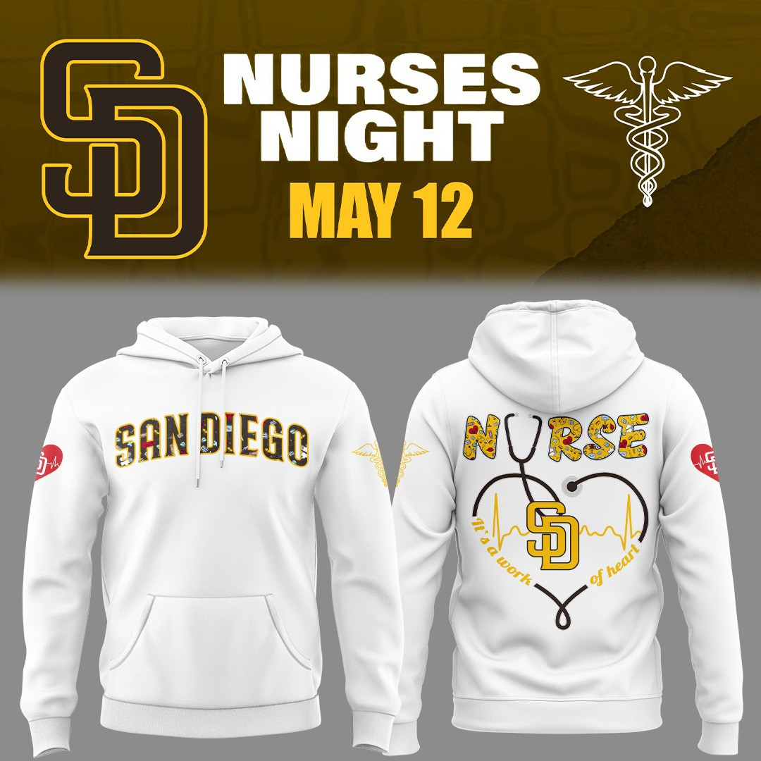San Diego Padres Nurses Night Hoodie It's A Work Of Heart Baseball Lover Gifts For Fans-1
