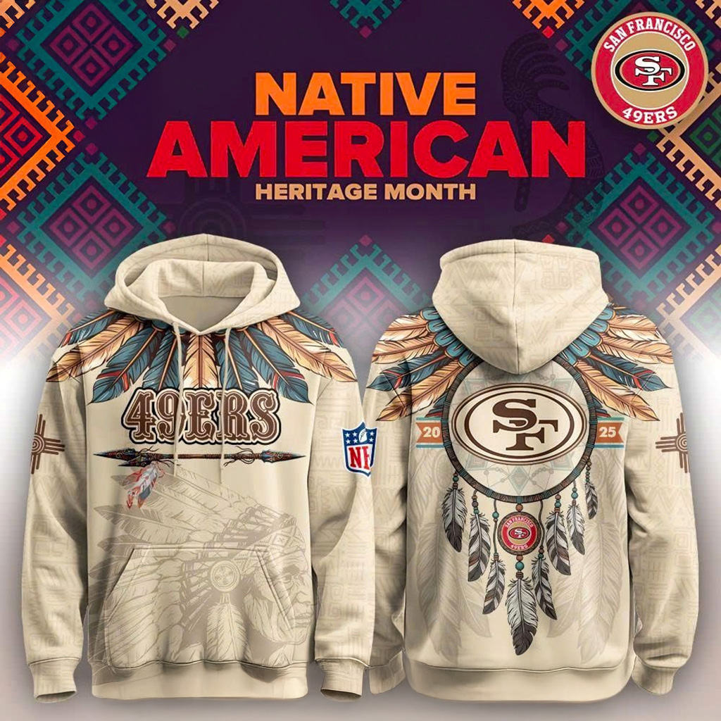 San Francisco 49Ers Native American Heritage Month Hoodie 49Ers Merch Best Football Gifts-1