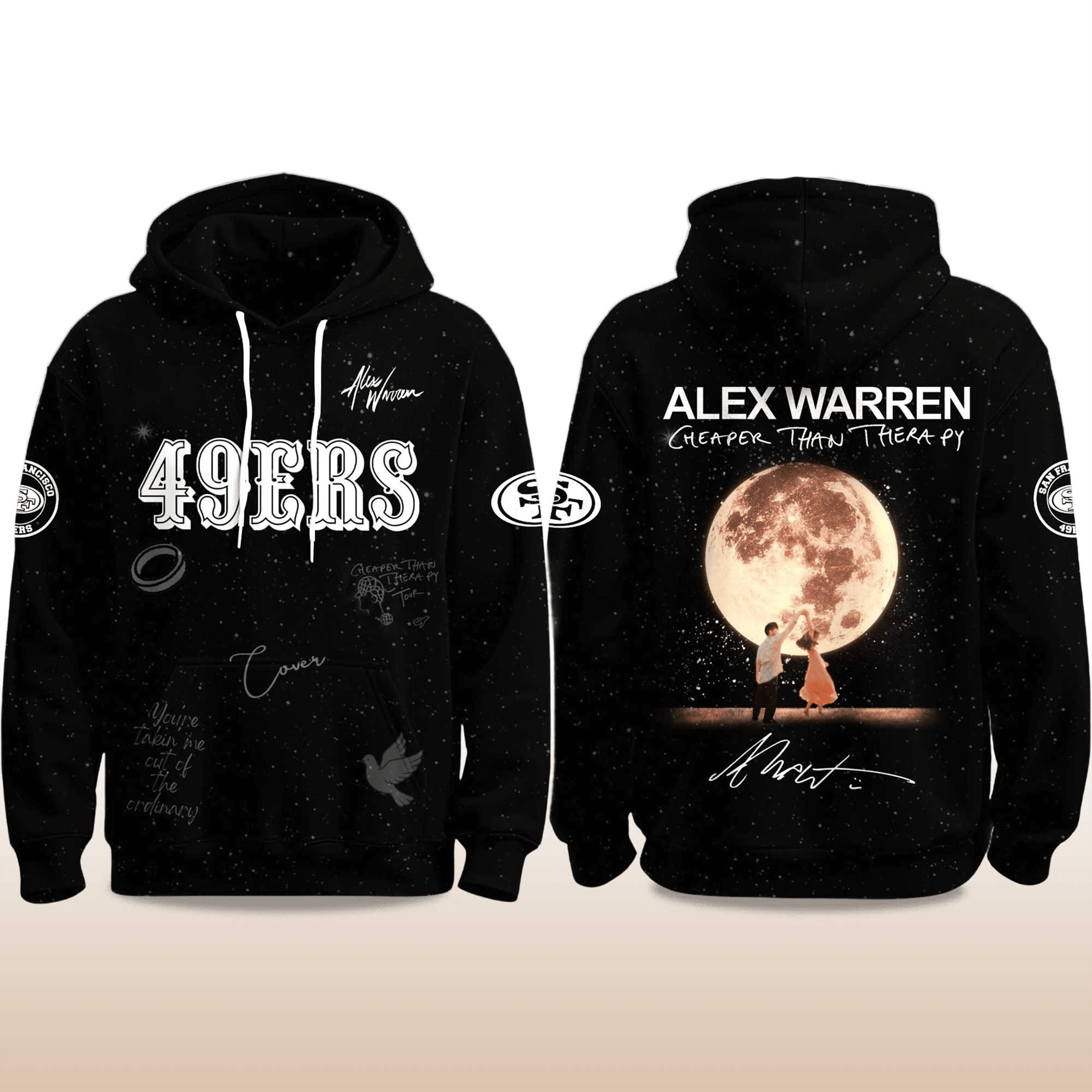 San Francisco 49ers Alex Warren Hoodie Cheaper Than Therapy Alex Warren Merch 49ers Fan Gifts-1