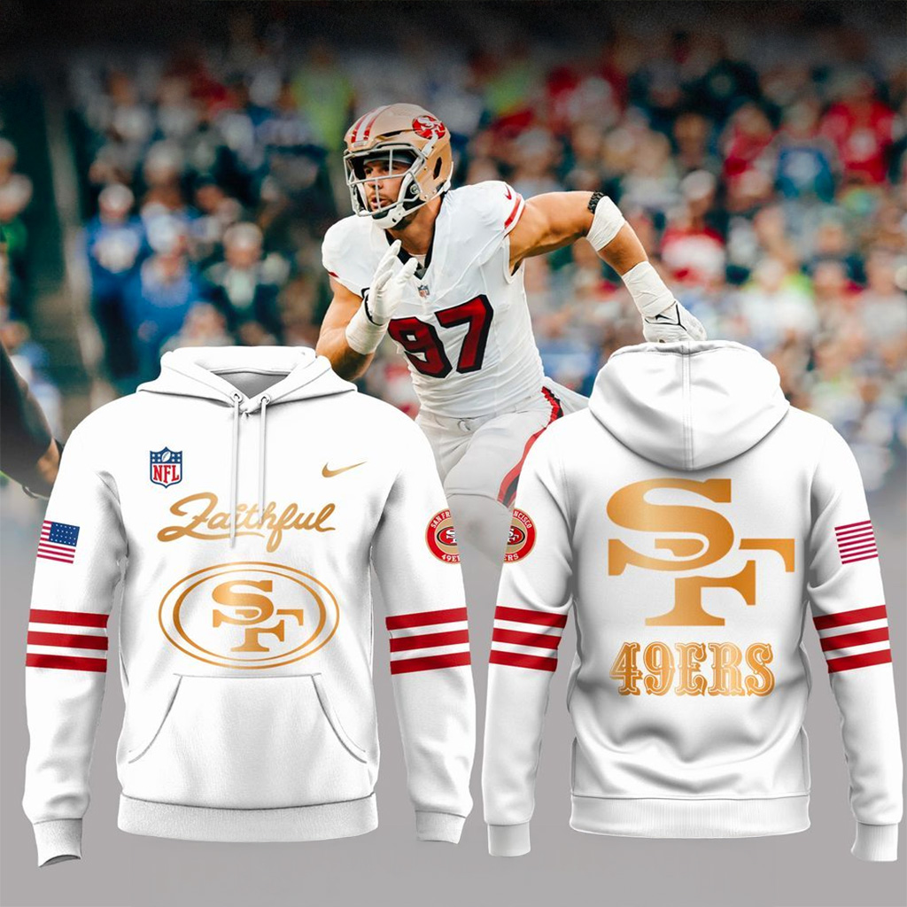 San Francisco 49ers White Unveil Rivalry Uniform 2025 Hoodie San Francisco 49ers Merch Gifts-1