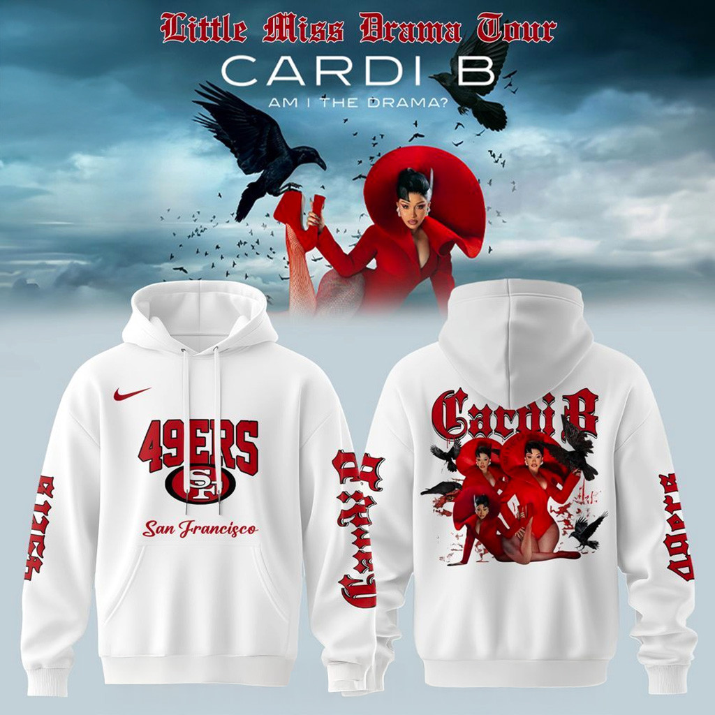 San Francisco 49ers x Cardi B Little Miss Drama Tour 2026 Hoodie 49ers Merch Gifts For Mom-1