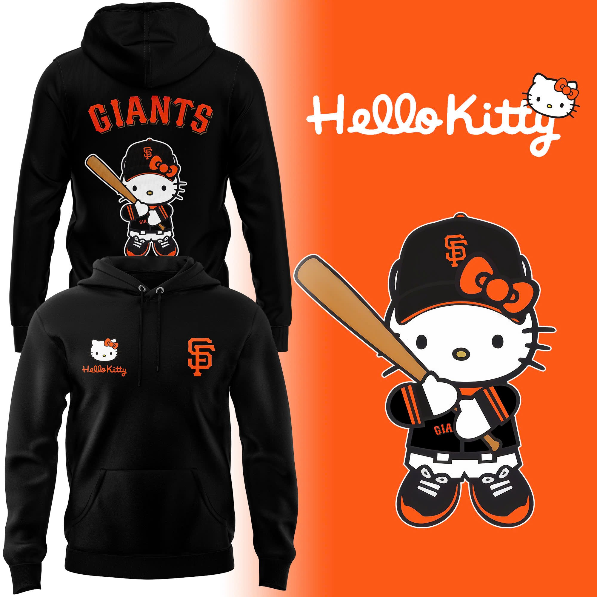 San Francisco Giants Hello Kitty Hoodie Cute Gifts For SF Giants Fans For Her-1