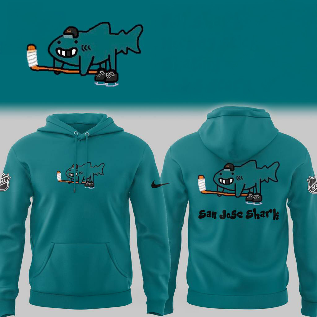 San Jose Sharks Special Logo Hoodie Sharks Merch Christmas Gift Ideas For Him-1